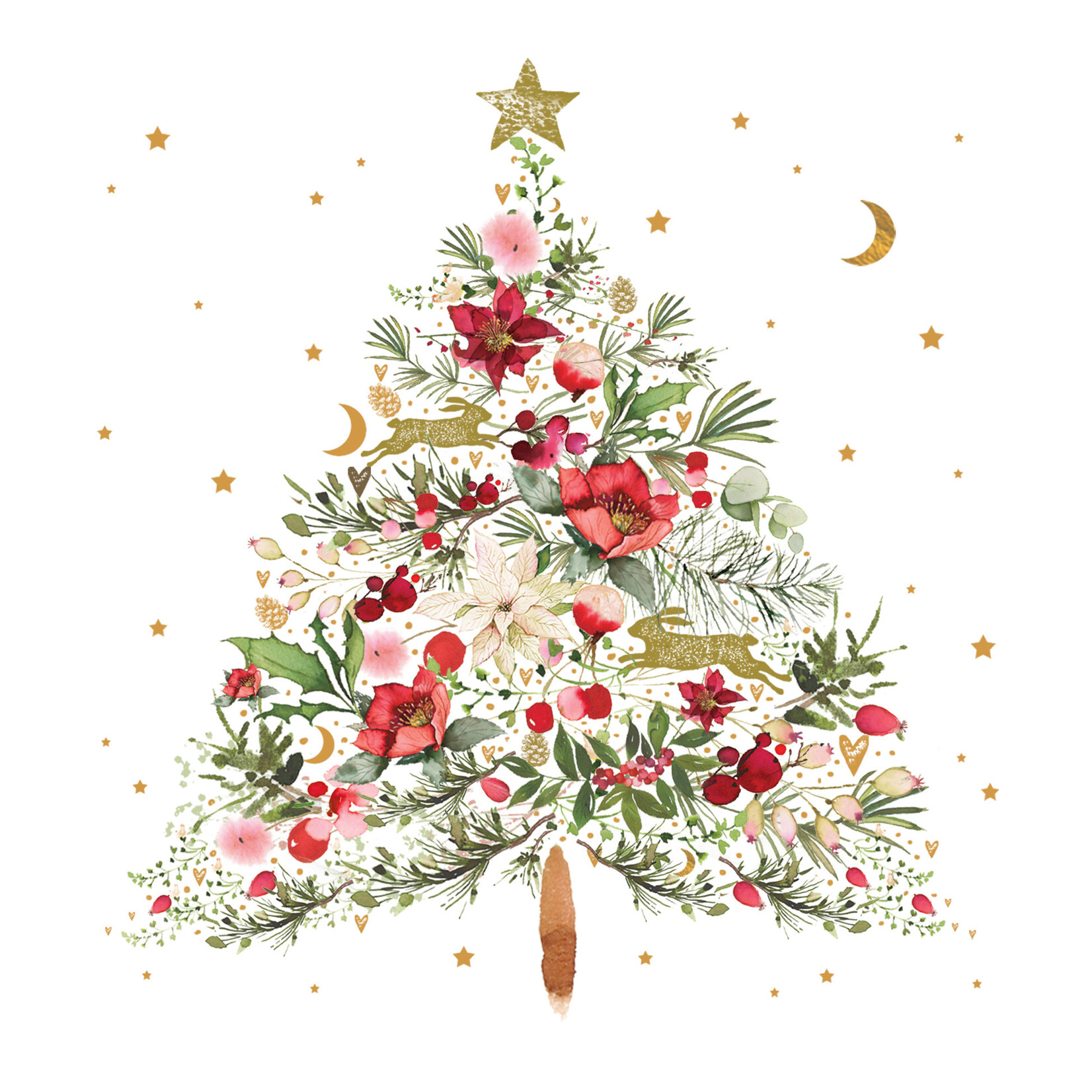 PPD Paper Product Design PPD 33 x 33 cm servetten Beautiful Christmas Tree Napkin PPD 333003128