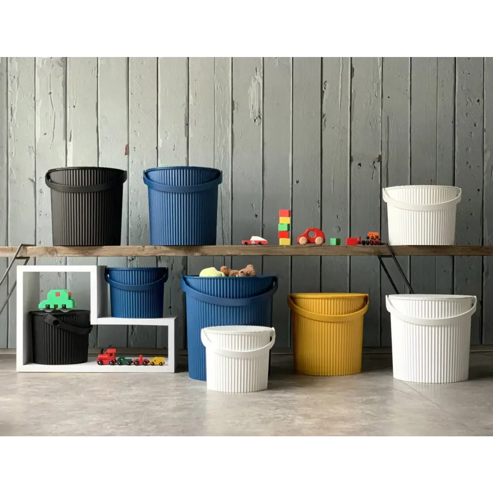 Diverse Merken Grote afval bak Hachiman Omnioutil Opberg emmer Medium - donker Blauw Omnioutil 238058