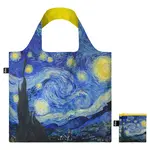 Loqi Loqi bag large Starry Night Neon Yellow Van Gogh 100 % recycled opvouwbaar Loqi tasje Loqi Museum Collection VG.SN.Y
