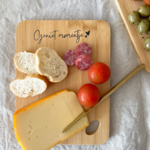 Diverse Merken 20 x 15 x 1 cm Bamboe serveerplankje Geniet momentje The Big Gifts 712