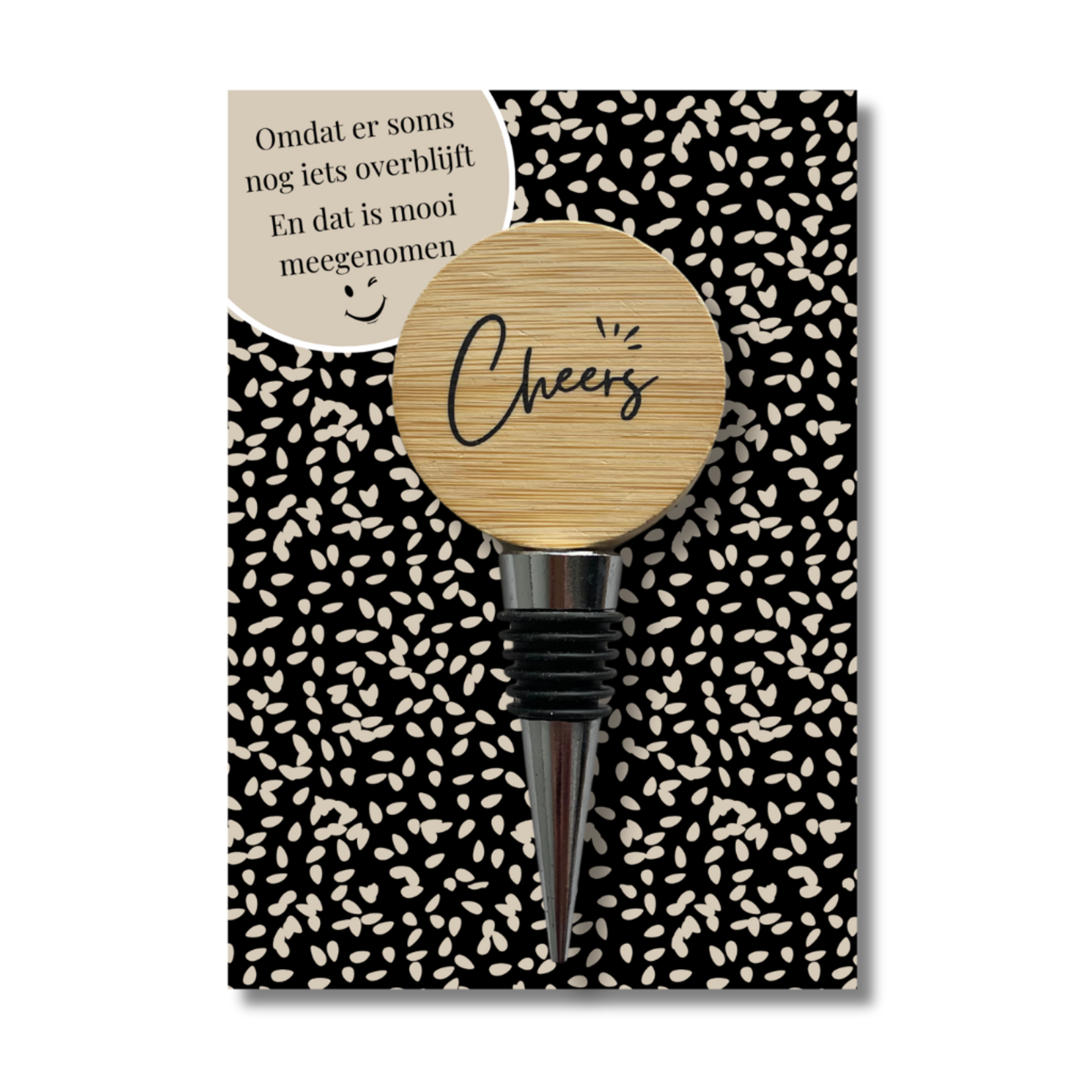 Diverse Merken Voor als er nog iets overblijft flessenstopper Cheers The Big Gifts 732