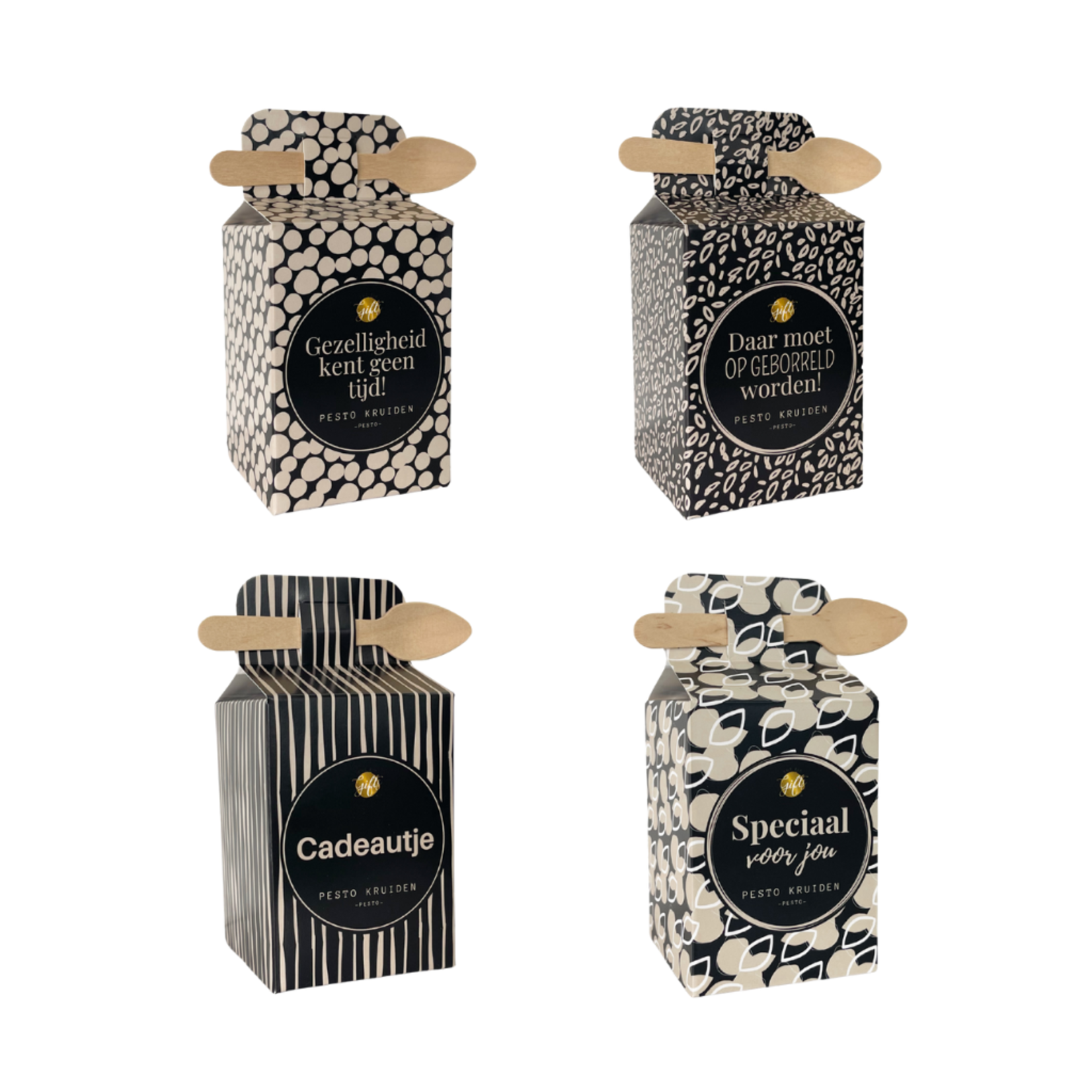 Diverse Merken Pesto kruiden Daar moet op geborreld worden! verpakking The Big Gifts 7395 d