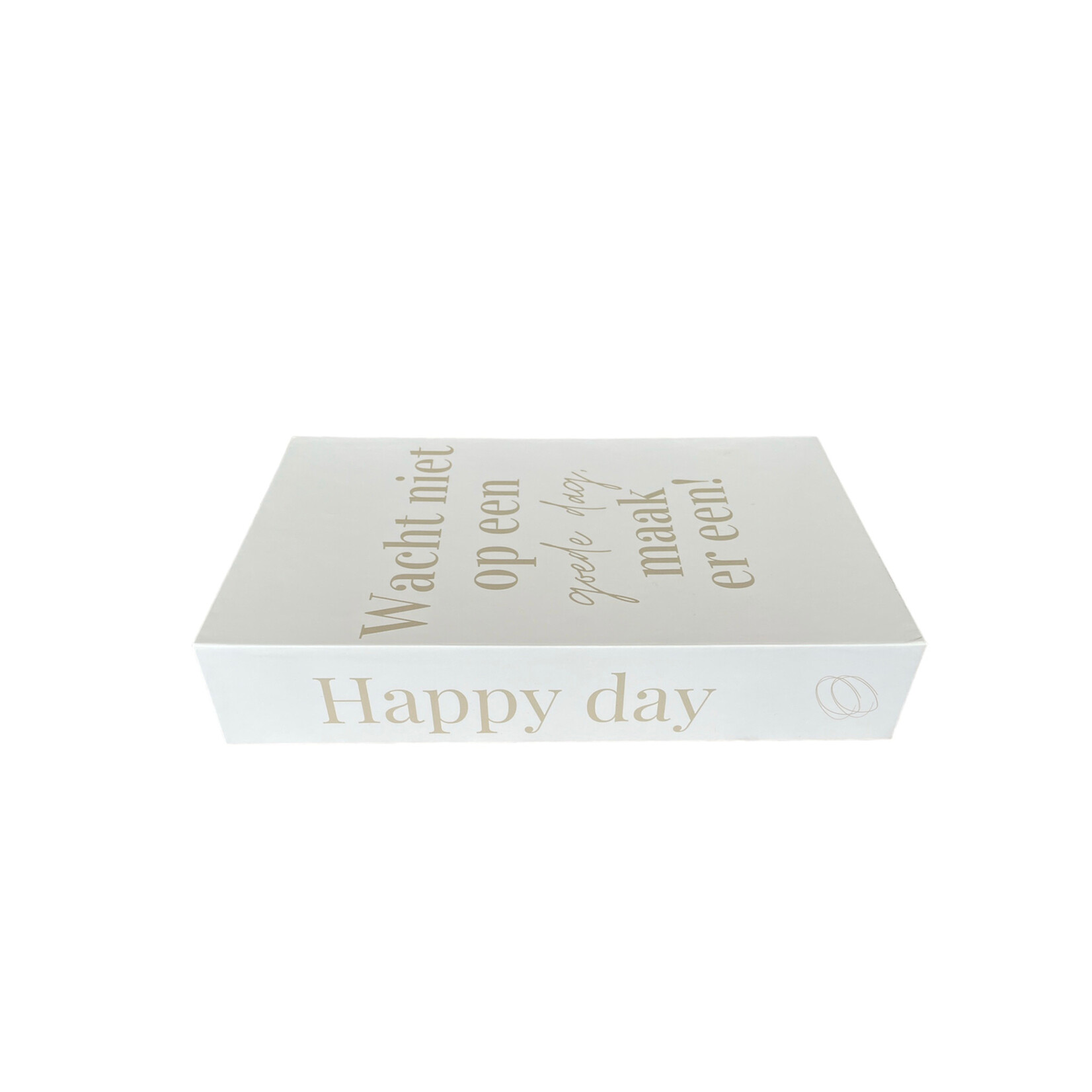 Diverse Merken Decoratie boek Happy Day dat ook gebruikt kan worden als cadeau verpakking of opberg boek