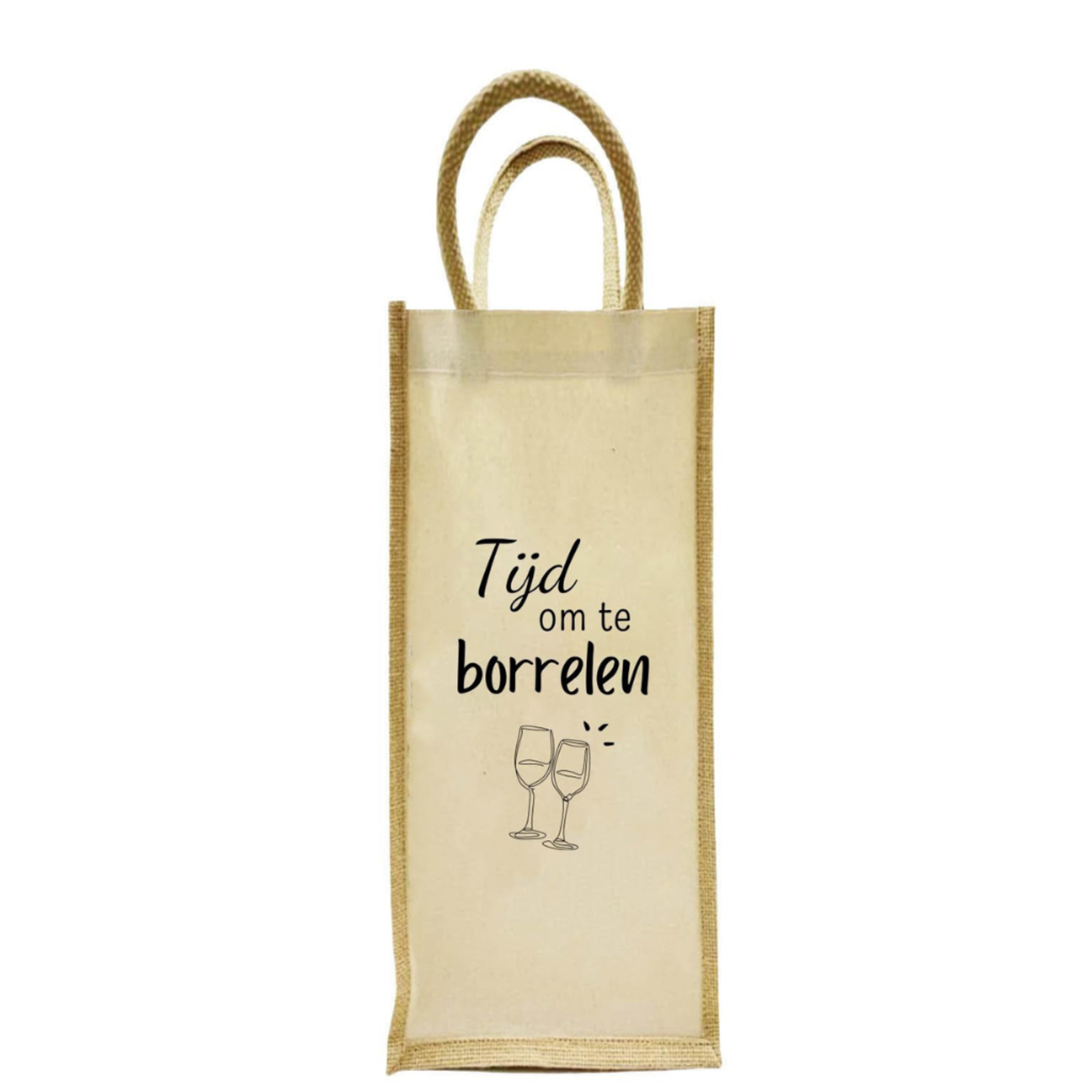 Diverse Merken Mooie duurzame tas, Dranktas Tijd om te borrelen The Big Gifts 704