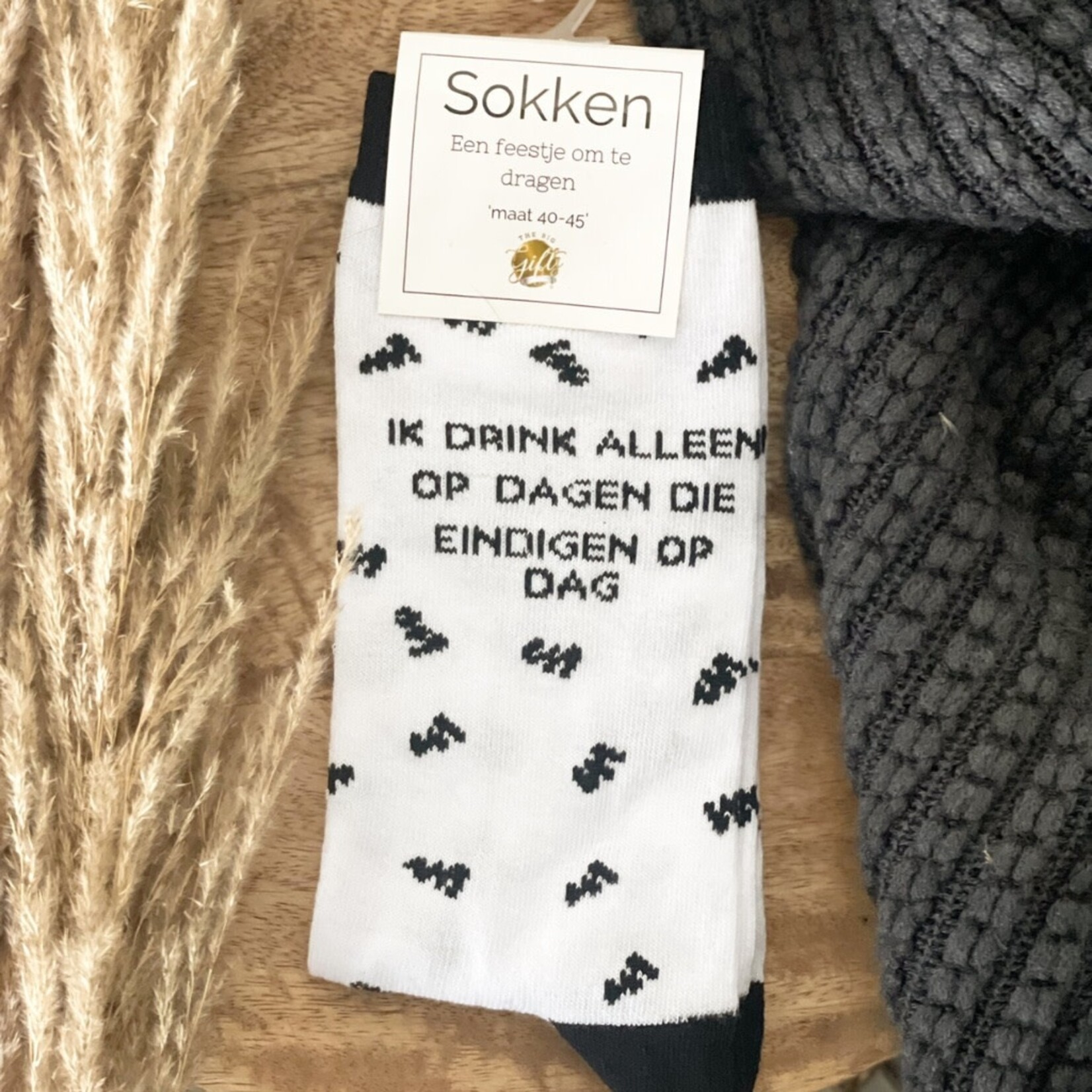 Diverse Merken Sokken maat 36-40 Ik drink alleen op dagen die eindigen op dag The Big Gifts 297