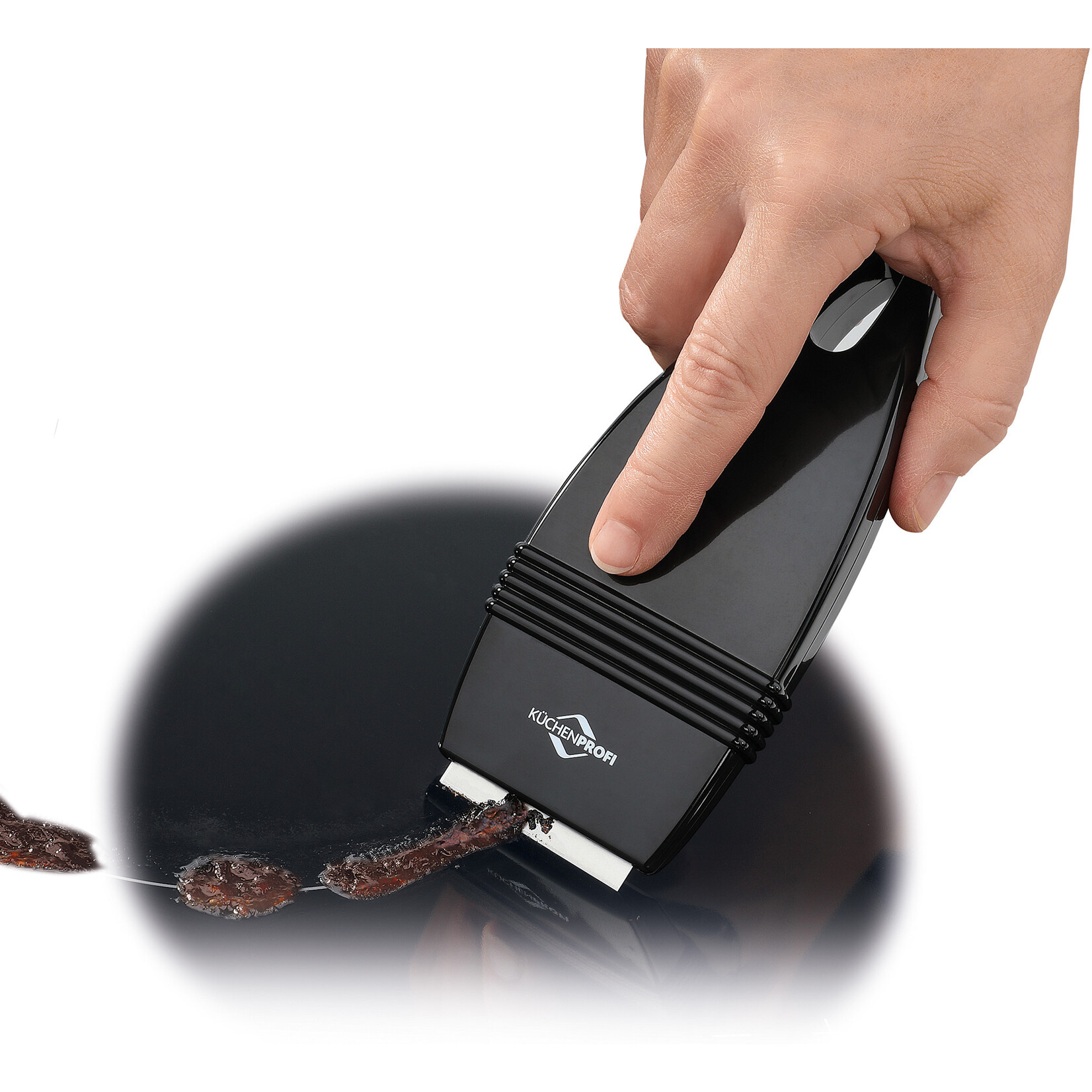 Kuchenprofi kookplaat schoonmaken met deze Zwarte kookplaat schraper Kuchenprofi 1310231000