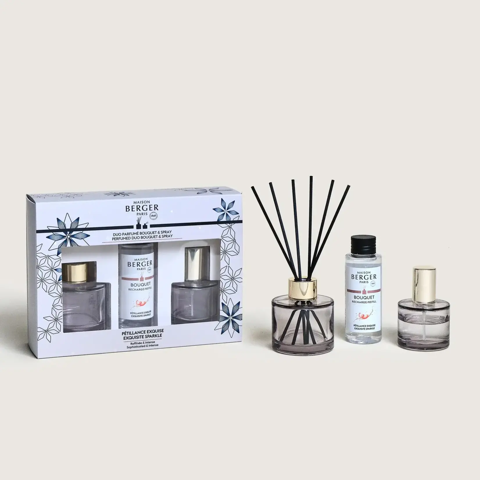 Maison Berger Paris 1898 Duo Parfum sticks + roomspray Rosalie Maison Berger Rosalie Duo Petillance Exquise Maison Berger 7859