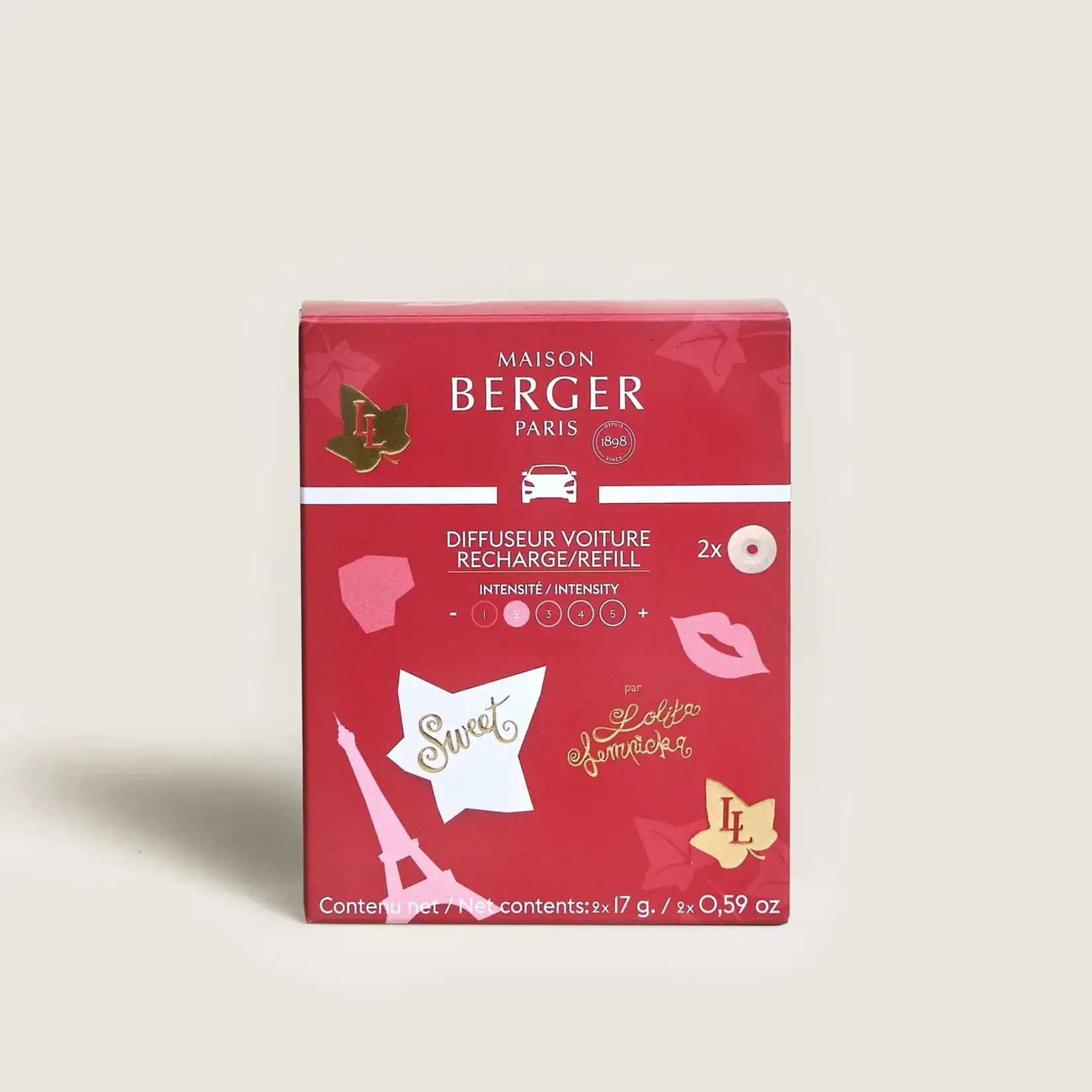 Maison Berger Paris 1898 2 navullingen autoparfum Lolita Lempicka Sweet Maison Berger Sweet Lolita Lempicka Maison Berger 7863