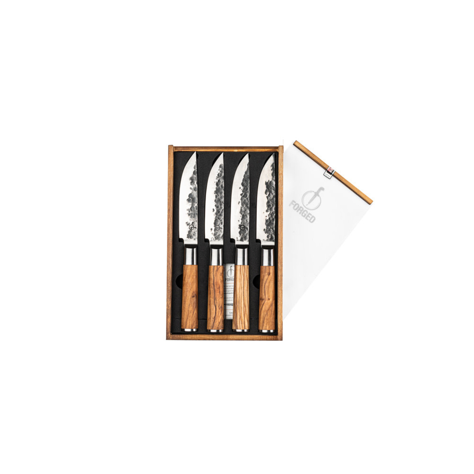 Forged XXL Steakmessen set 4 Forged Olive XXL Steakmessen Forged  OliveSteakXXL