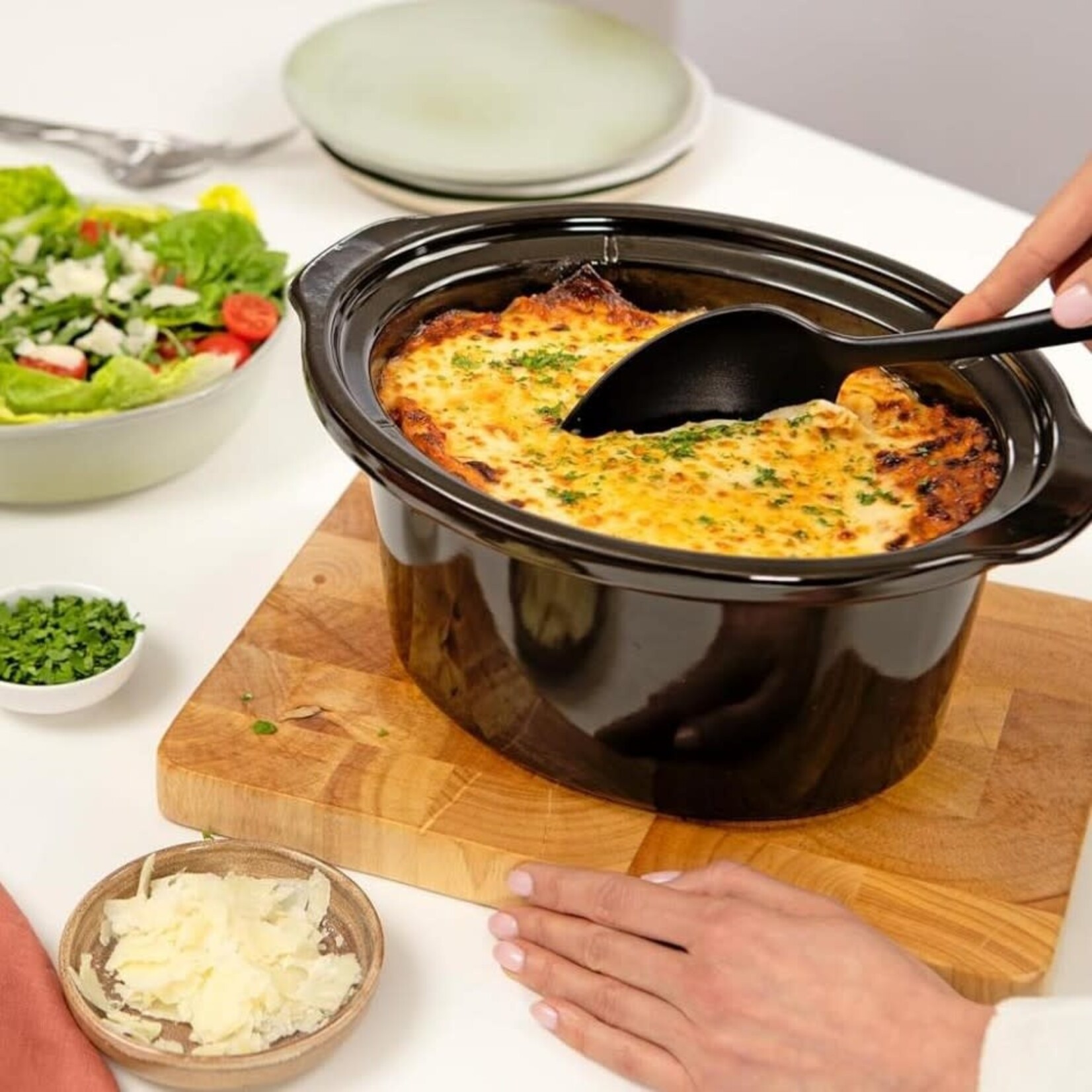 Crockpot 3500 ml aardewerk-zwart 4P Slowcooker Crockpot digitale Slowcooker 3500 ml Crockpot Cr113