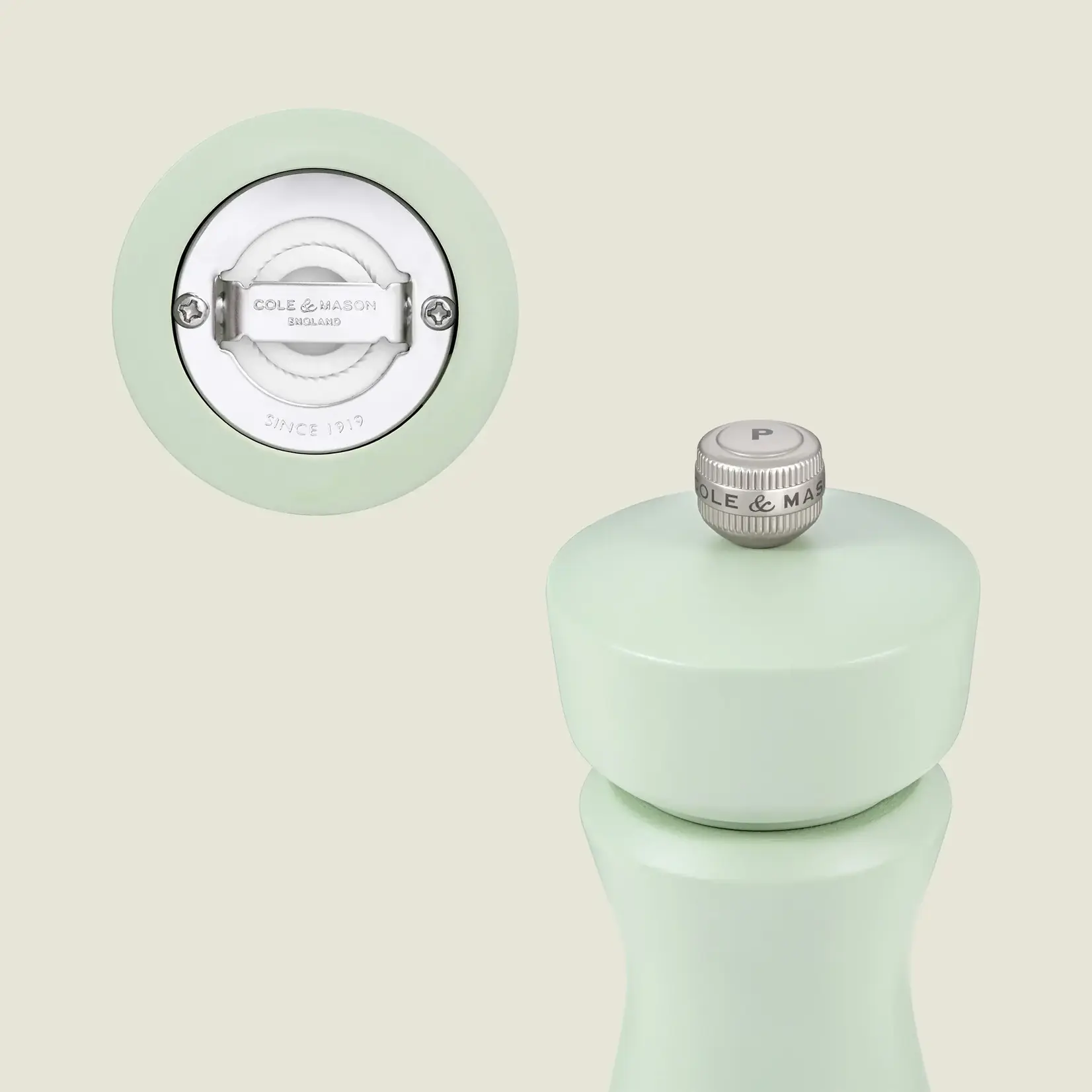 Diverse Merken Cole & Mason Kenton 15 cm pepermolen of zoutmolen Sage