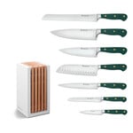 Wüsthof, messen uit Solingen 8 delig messenblok Wusthof Classic Colour Color Fresh Rosemary gevuld blok witte es beuk Wusthof 1091770717