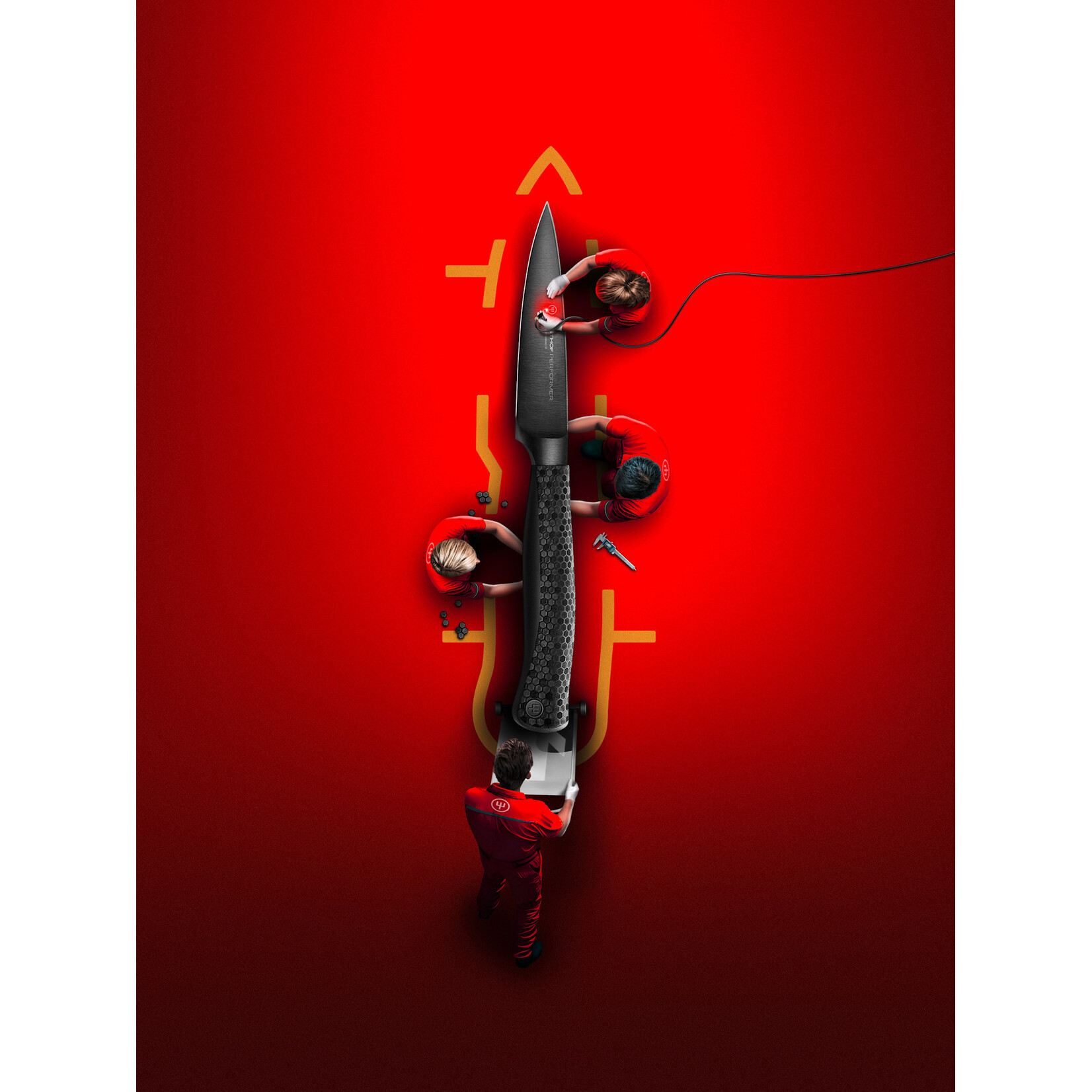 Wüsthof, messen uit Solingen gemaakt onder leiding van de 5e generatie familie Wusthof 5 delig messenblok Wusthof Performer messenblok zwart Performer Wusthof 1091270402