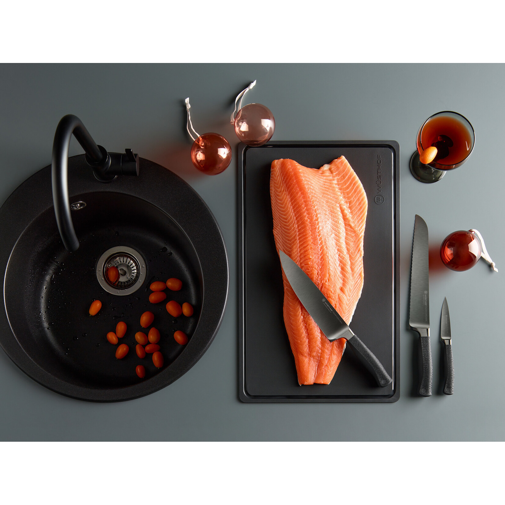 Wüsthof, messen uit Solingen gemaakt onder leiding van de 5e generatie familie Wusthof 5 delig messenblok Wusthof Performer messenblok zwart Performer Wusthof 1091270402