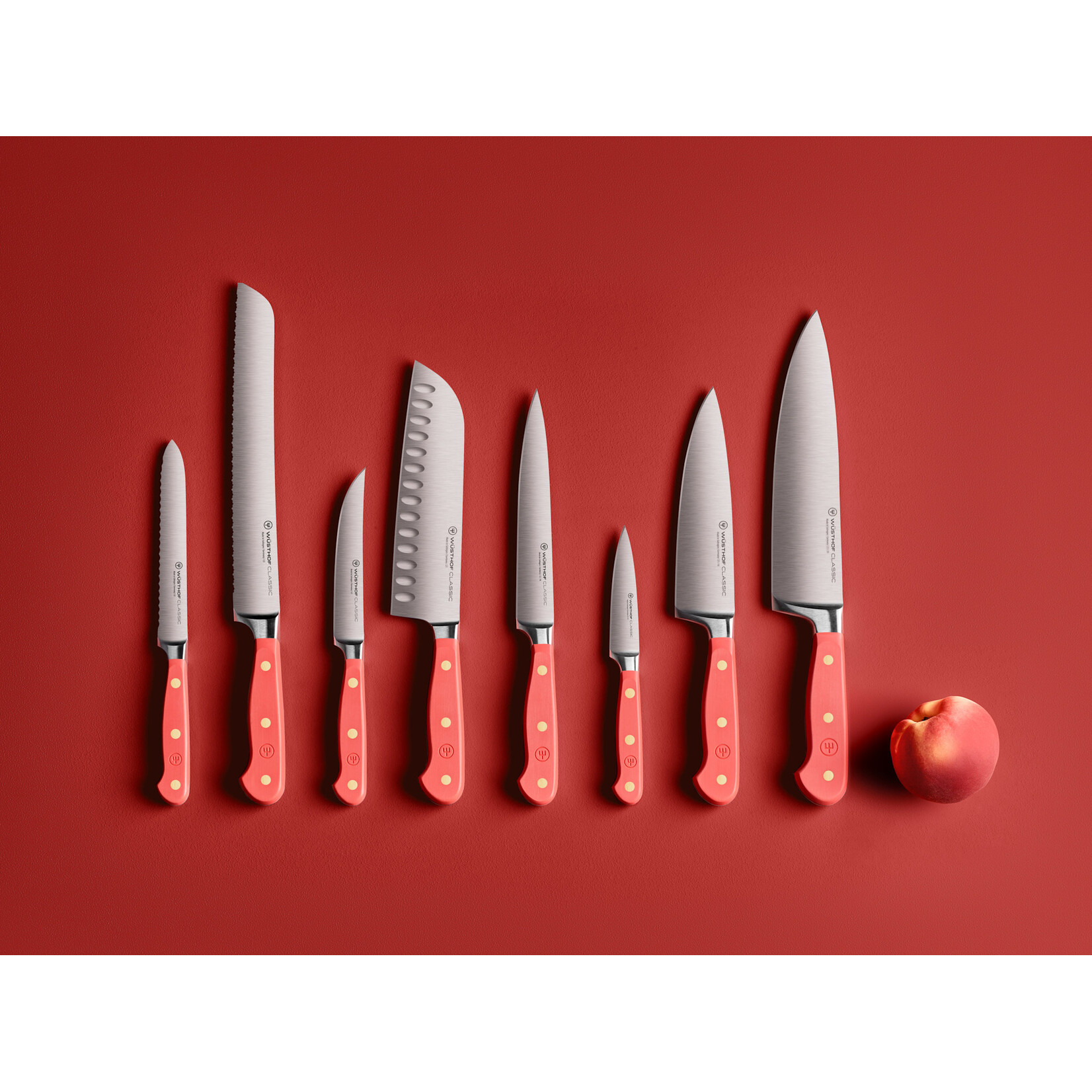 Wüsthof, messen uit Solingen 23 cm brood mes Wusthof Classic Color broodmes 23 cm Classic Coral Peach Wusthof 1061706323