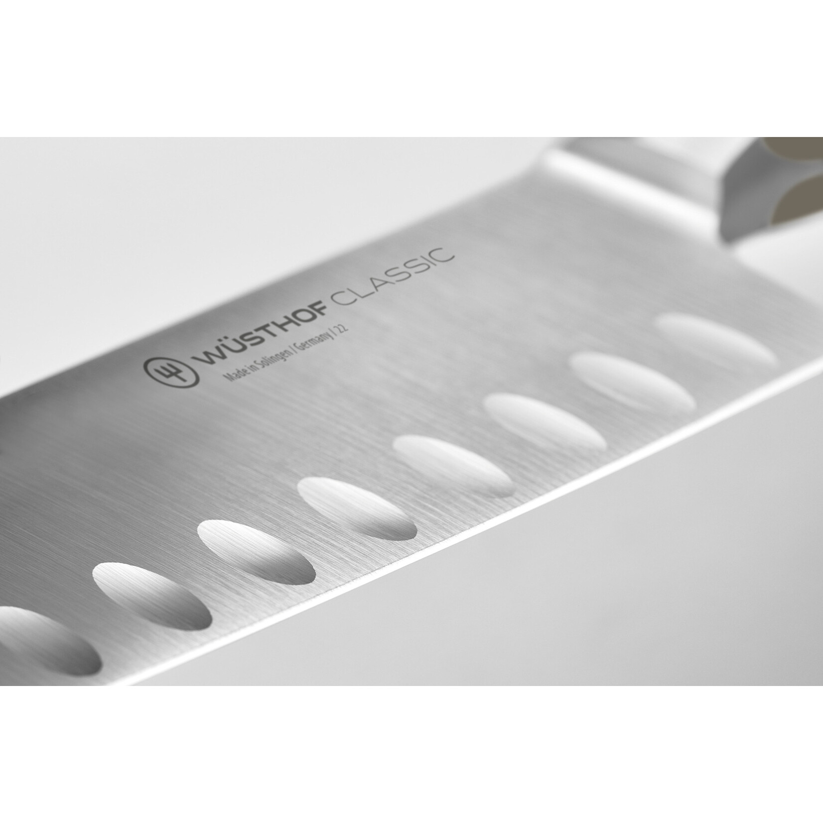 Wüsthof, messen uit Solingen 17 cm Santoku mes Wusthof Classic Velvet Oyster Santokumes 17 cm Classic Colour Wusthof 1061731317