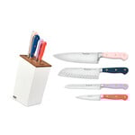 Wüsthof, messen uit Solingen 5 delig messenblok Wusthof Classic Colour Color mix gevuld blok witte es beuk Wusthof 1091770502