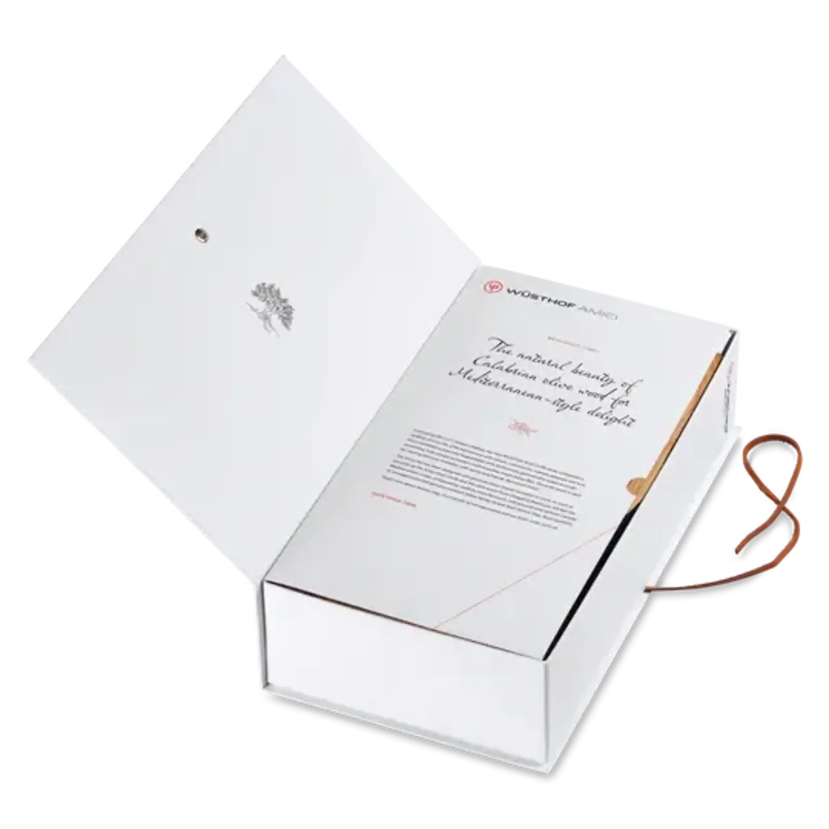 Wüsthof, messen uit Solingen gemaakt onder leiding van de 5e generatie familie Wusthof Geschenkset Wusthof Amici koksmes 20 met een schitterende plank en Amici olijfolie Wusthof 1101360301