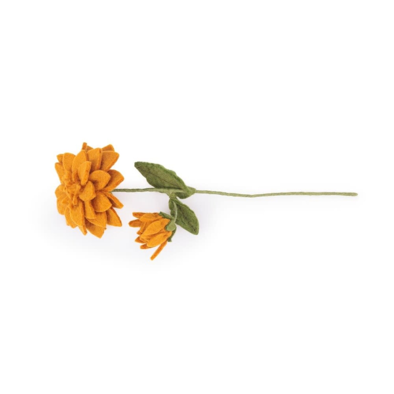 Fairmade Fairtrade Bloem Dahlia XL Okergeel handmade fairmade in Nepal
