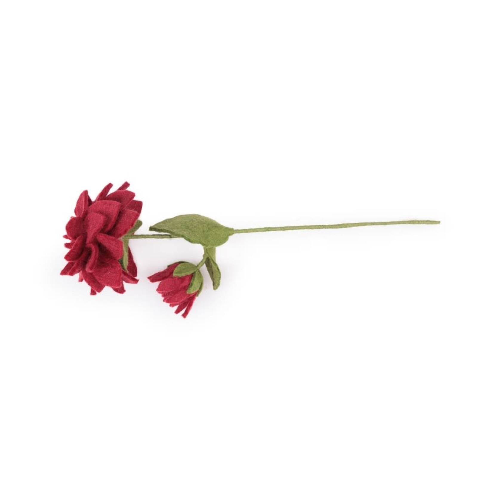 Sjaal met Verhaal Sjaal met verhaal Bloem Dahlia XL Wijnrood handmade fairmade in Nepal