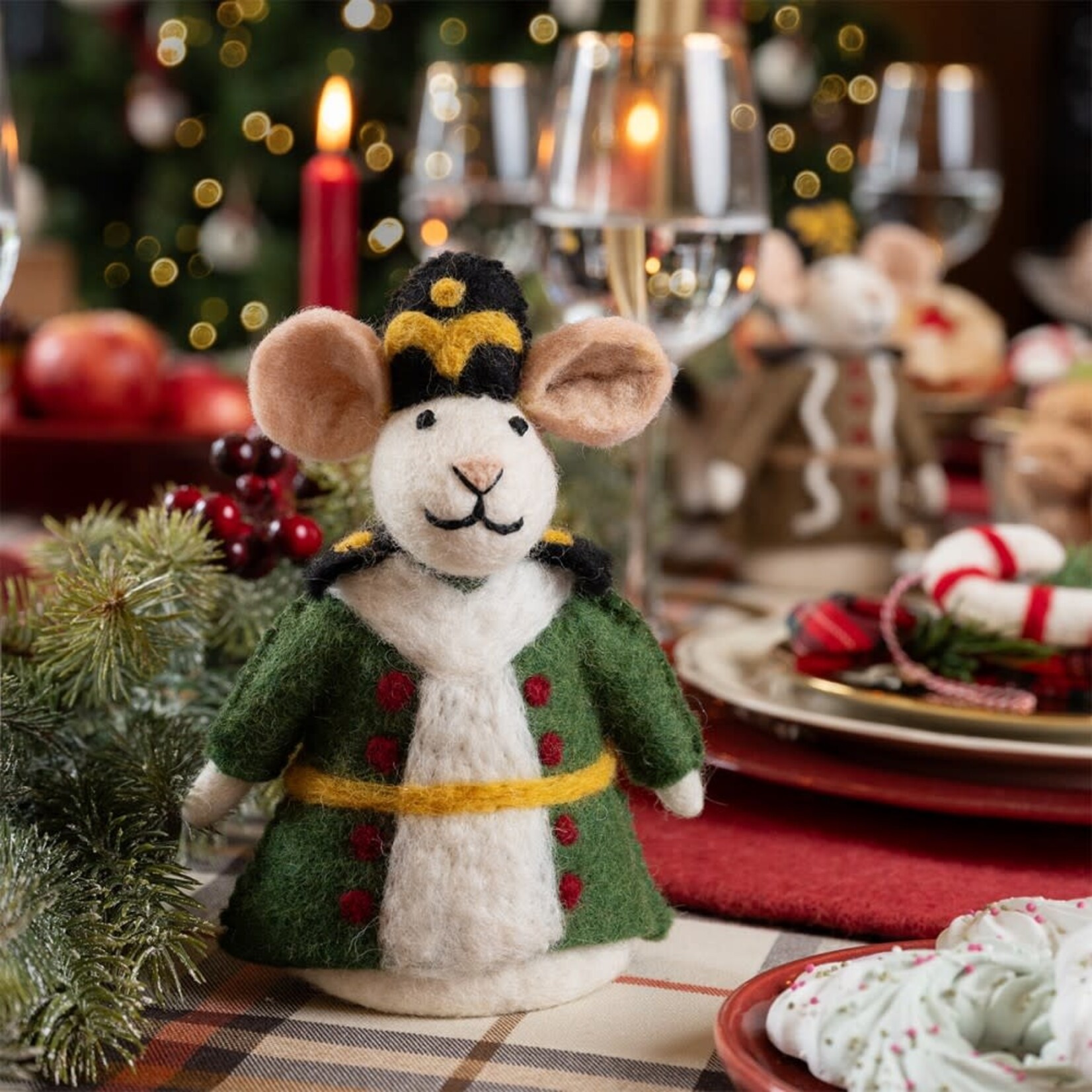 Sjaal met Verhaal Sjaal met verhaal Kerst Decoratie muis 17 cm Notenkraker Generaal fairmade Fairtrade uit Nepal