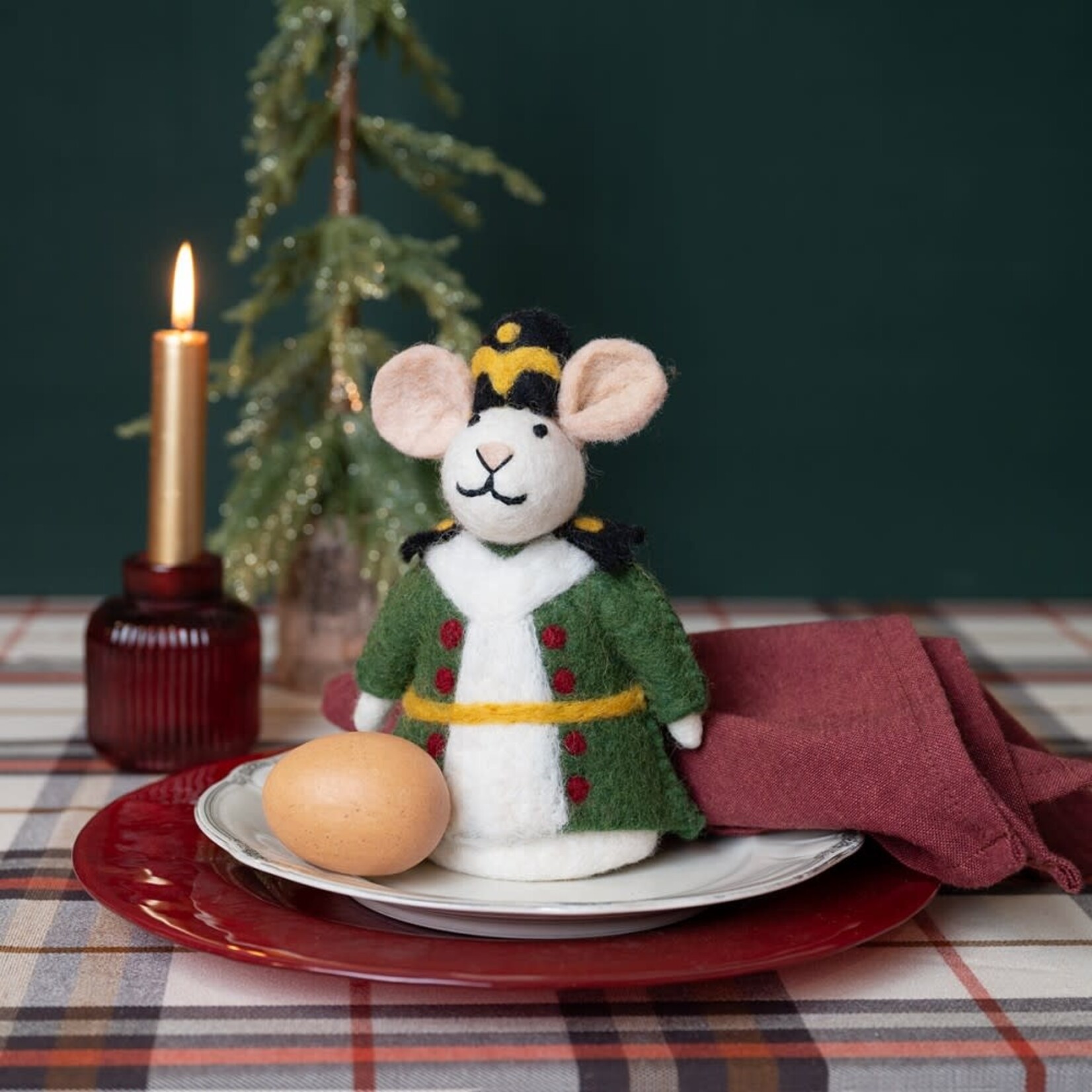 Sjaal met Verhaal Sjaal met verhaal Kerst Decoratie muis 17 cm Notenkraker Generaal fairmade Fairtrade uit Nepal