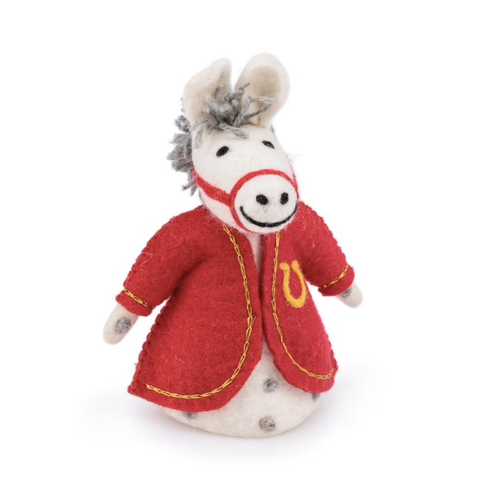 Fairmade Fairtrade Sint Decoratie Paard van Sinterklaas 18 cm Handmade Fairmade in Nepal