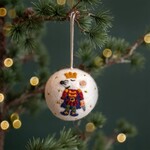 Sjaal met Verhaal Sjaal met verhaal Hanger kerstbal Bal Muizenkoning 8 cm Fairmade Fairtrade handgemaakt in Nepal