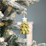 Fairmade Fairtrade voor Sjaal met Verhaal Sjaal met verhaal Hanger Kerstboom lichtgroen 6x4x9 cm Fairmade Fairtrade handgemaakt in Nepal