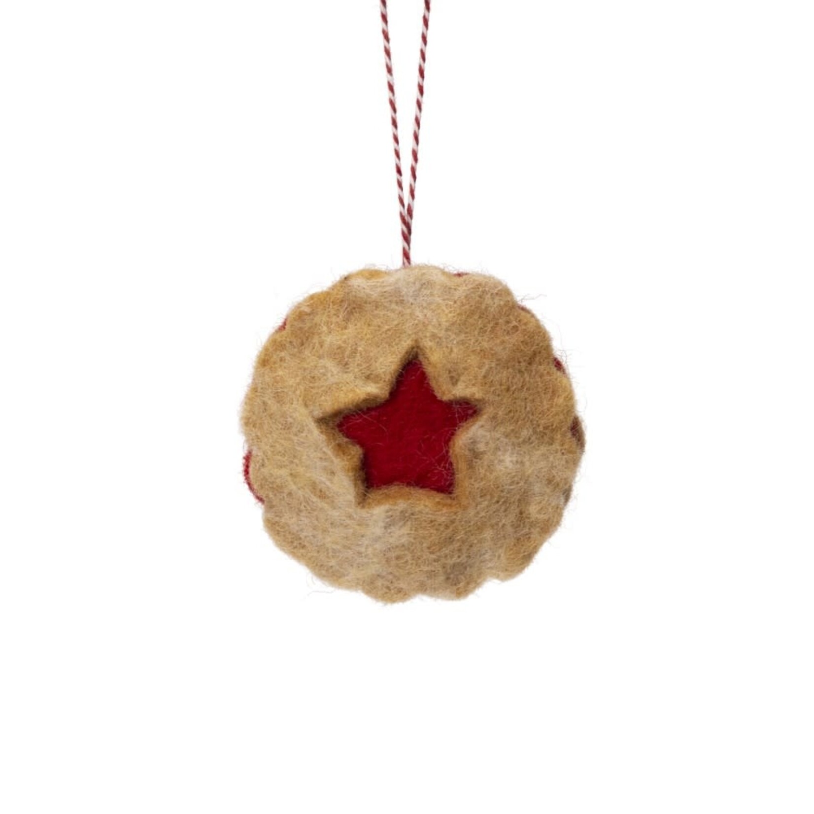 Fairmade Fairtrade Hanger Ster of hart Linzer Koekjes Fairmade Fairtrade handgemaakt in Nepal