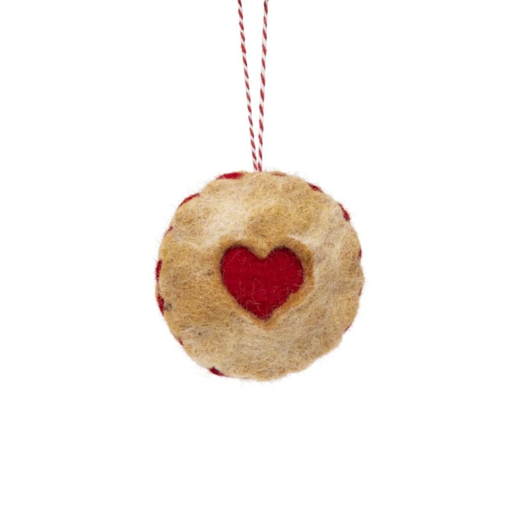 Fairmade Fairtrade Hanger Ster of hart Linzer Koekjes Fairmade Fairtrade handgemaakt in Nepal