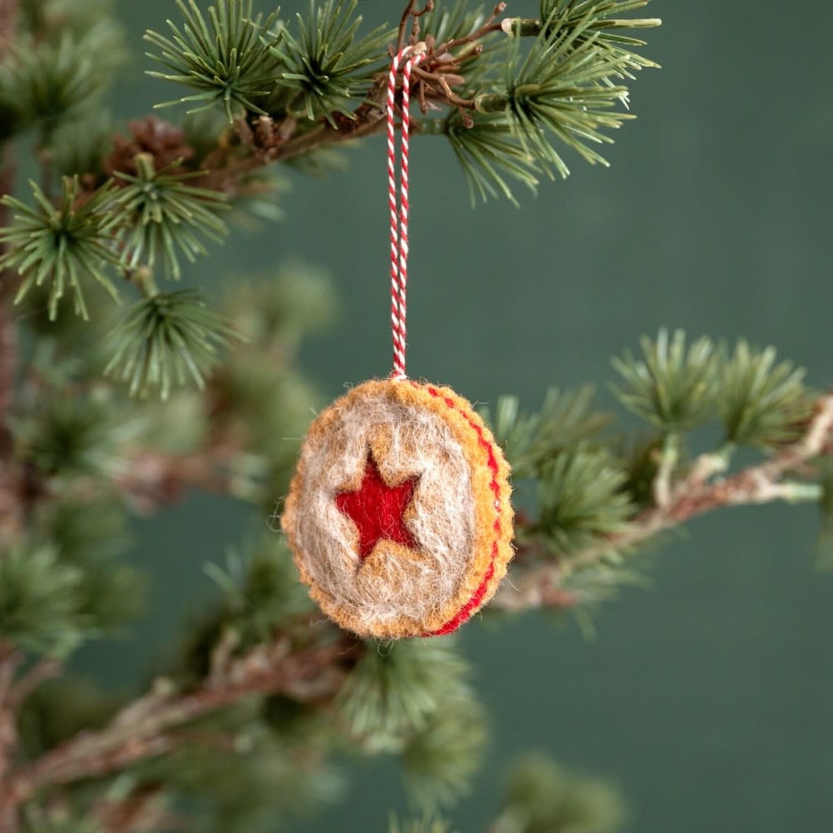 Fairmade Fairtrade Hanger Ster of hart Linzer Koekjes Fairmade Fairtrade handgemaakt in Nepal