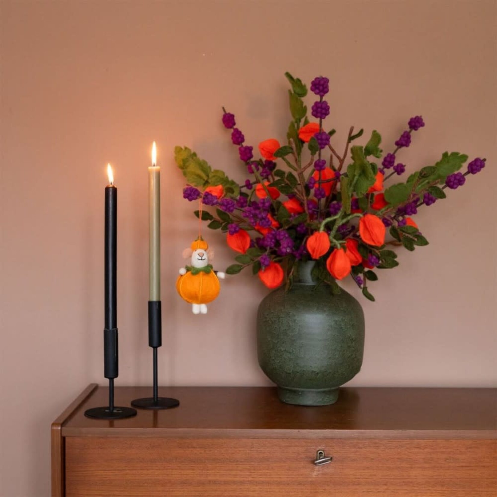 Fairmade Fairtrade voor Sjaal met Verhaal Hanger muis Pompoen 12x8 cm Fairmade Fairtrade handgemaakt in Nepal