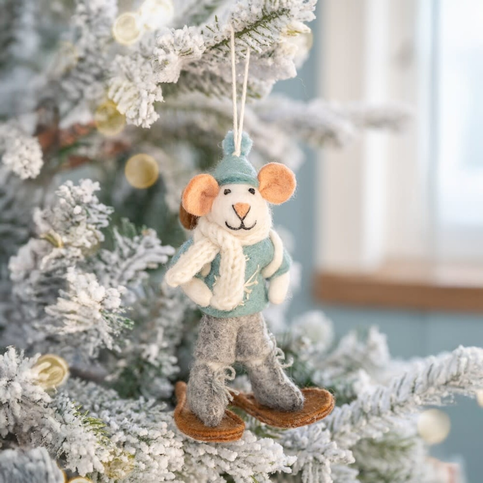 Fairmade Fairtrade voor Sjaal met Verhaal Hanger muis Sneeuwwandelaar 7x8x15 cm Fairmade Fairtrade handgemaakt in Nepal