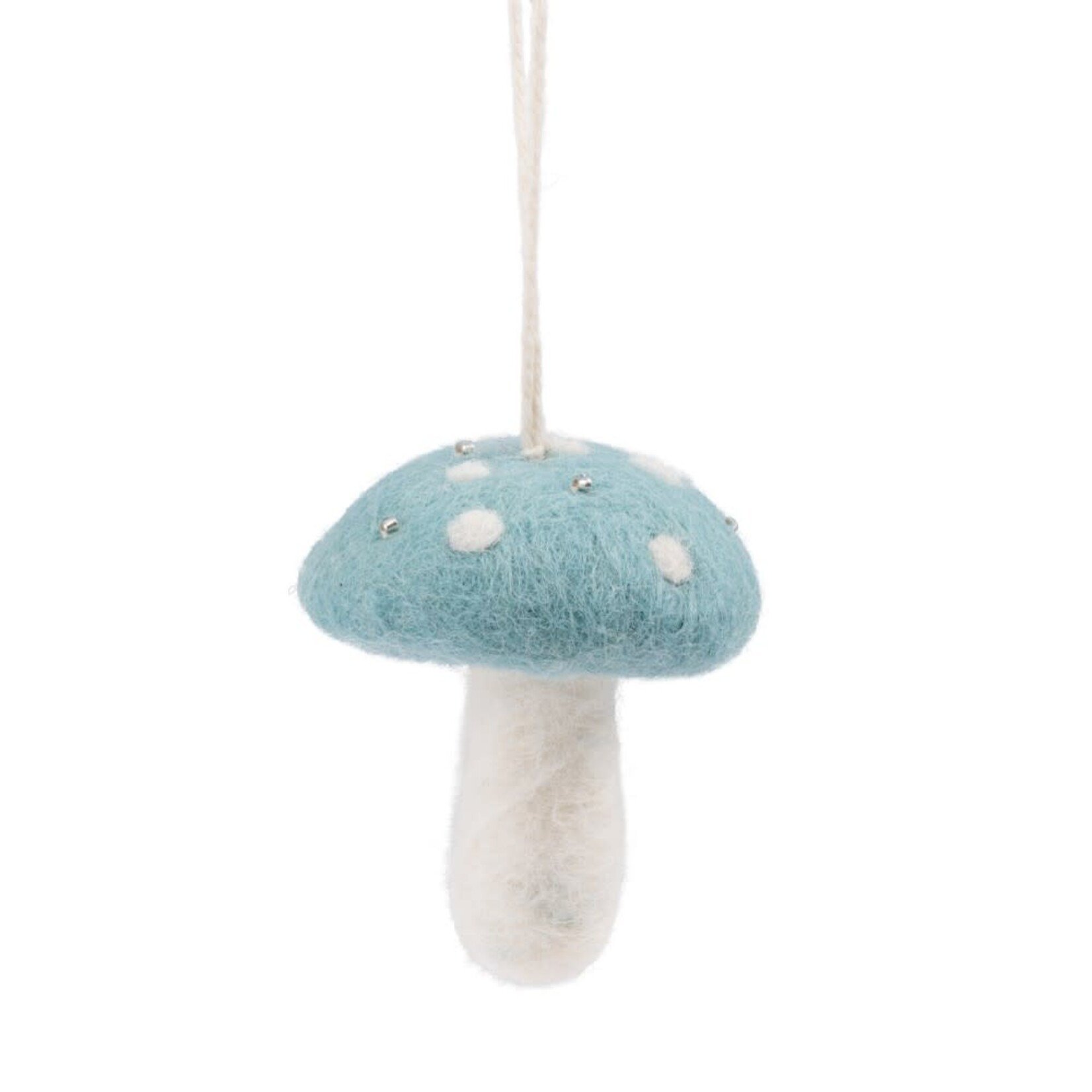 Fairmade Fairtrade Hanger Paddenstoel ijsblauw Fairmade Fairtrade handgemaakt in Nepal