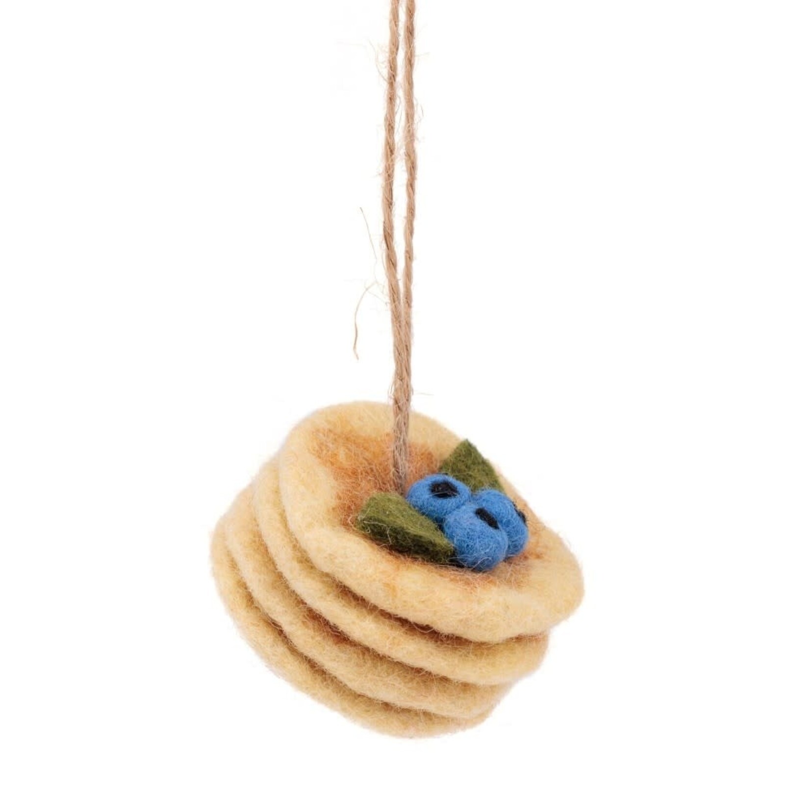 Sjaal met Verhaal Sjaal met verhaal Hanger Pancakes bes blauw Fairmade Fairtrade handgemaakt in Nepal