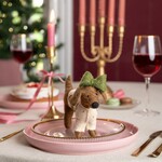 Fairmade Fairtrade voor Sjaal met Verhaal Sjaal met verhaal Hanger Teckel XL met Creme kerstpakje  Fairmade Fairtrade handgemaakt in Nepal