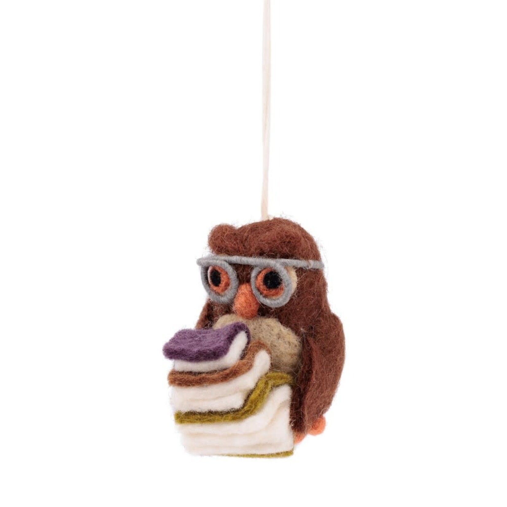 Sjaal met Verhaal Hanger uil assorti 1 van 6 Fairmade Fairtrade handgemaakt in Nepal