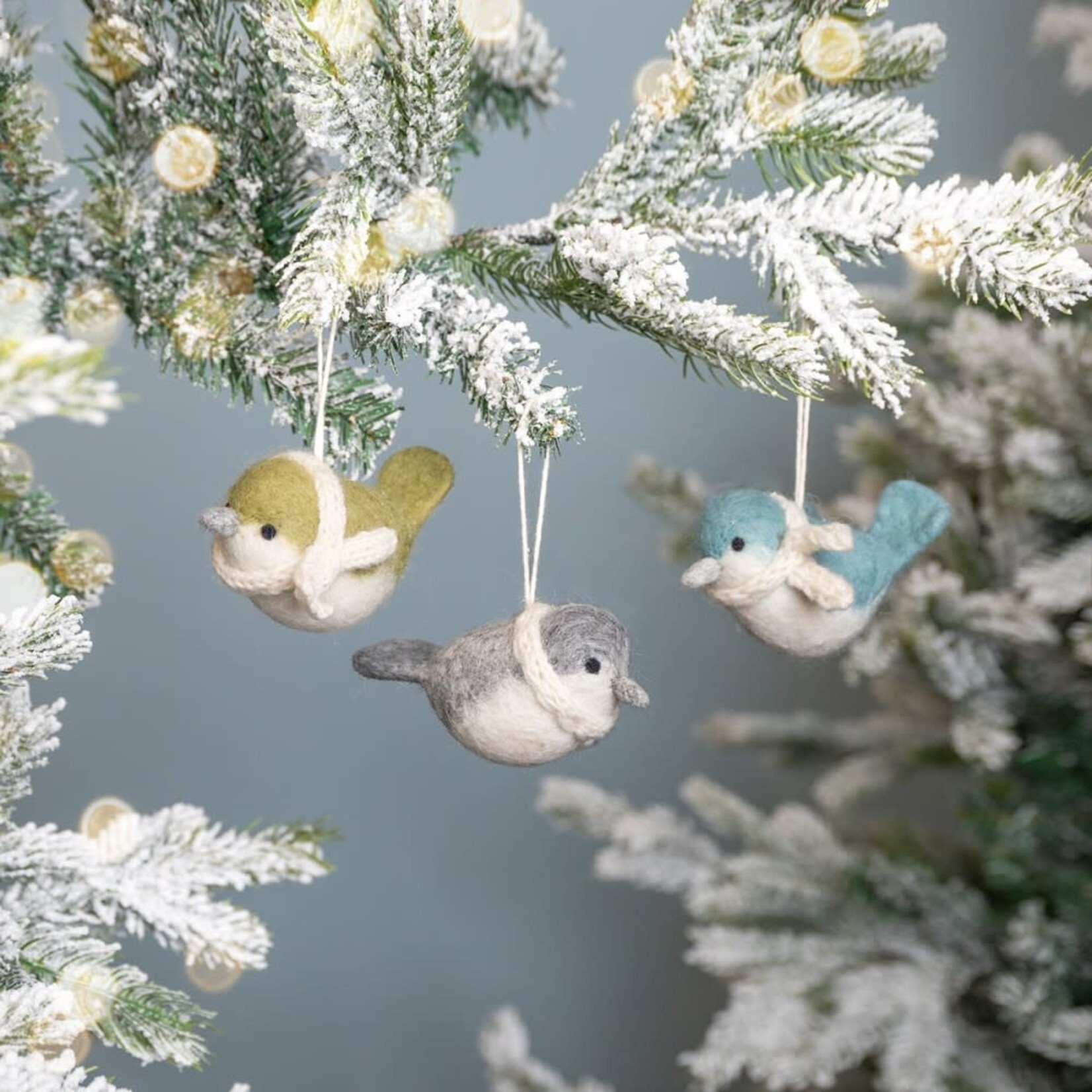 Fairmade Fairtrade voor Sjaal met Verhaal Hanger Vogeltje ijsblauw Fairmade Fairtrade handgemaakt in Nepal