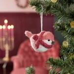 Sjaal met Verhaal Sjaal met verhaal Hanger Vogeltje oud rose Fairmade Fairtrade handgemaakt in Nepal