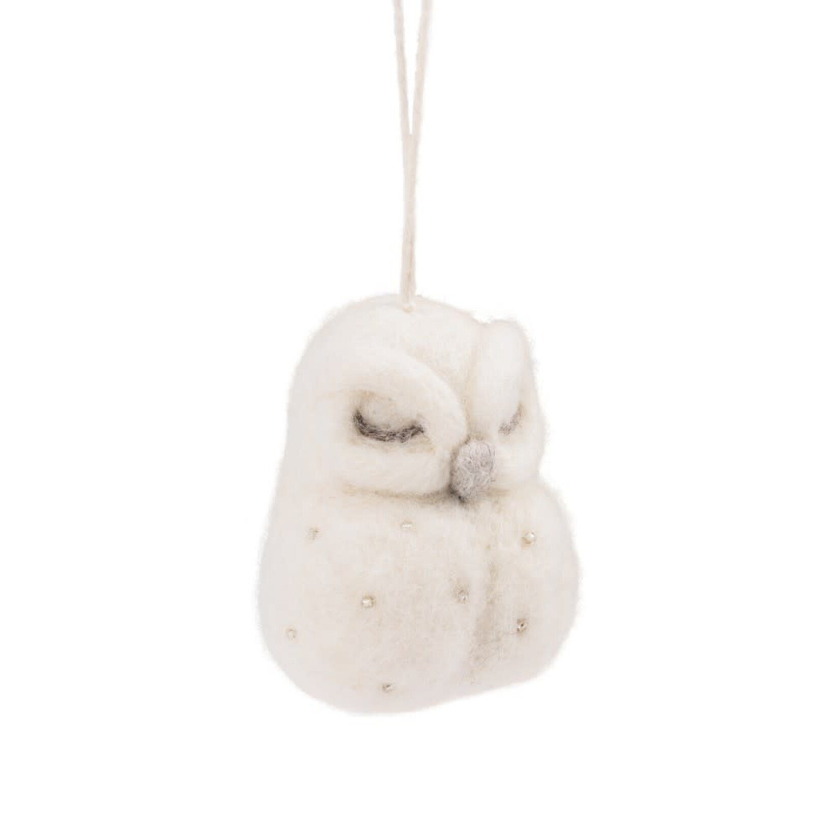 Fairmade Fairtrade Hanger Winter Sneeuwuil Fairmade Fairtrade handgemaakt in Nepal