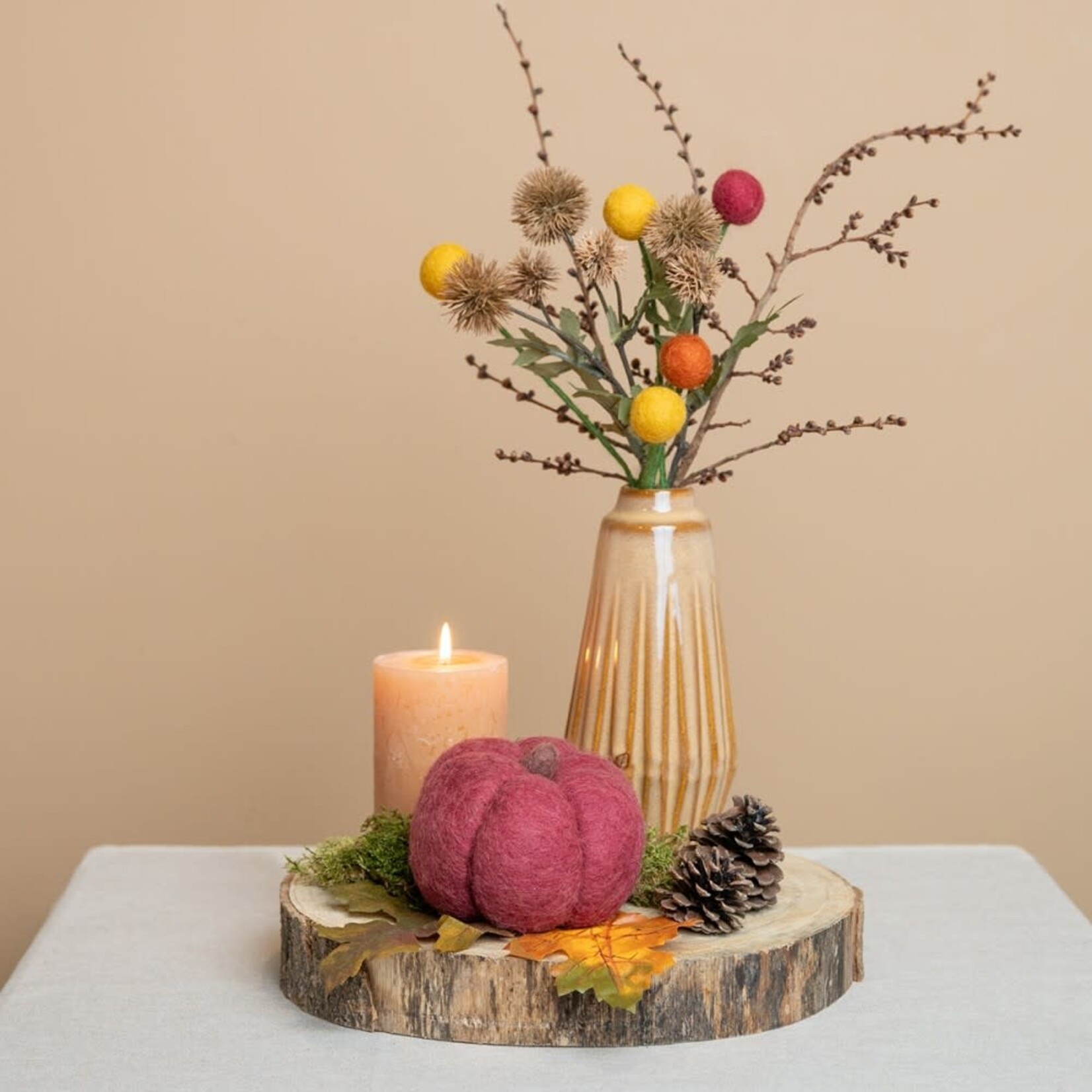 Fairmade Fairtrade voor Sjaal met Verhaal Sjaal met Verhaal Pompoen Large 11 x 8 cm Bordeaux