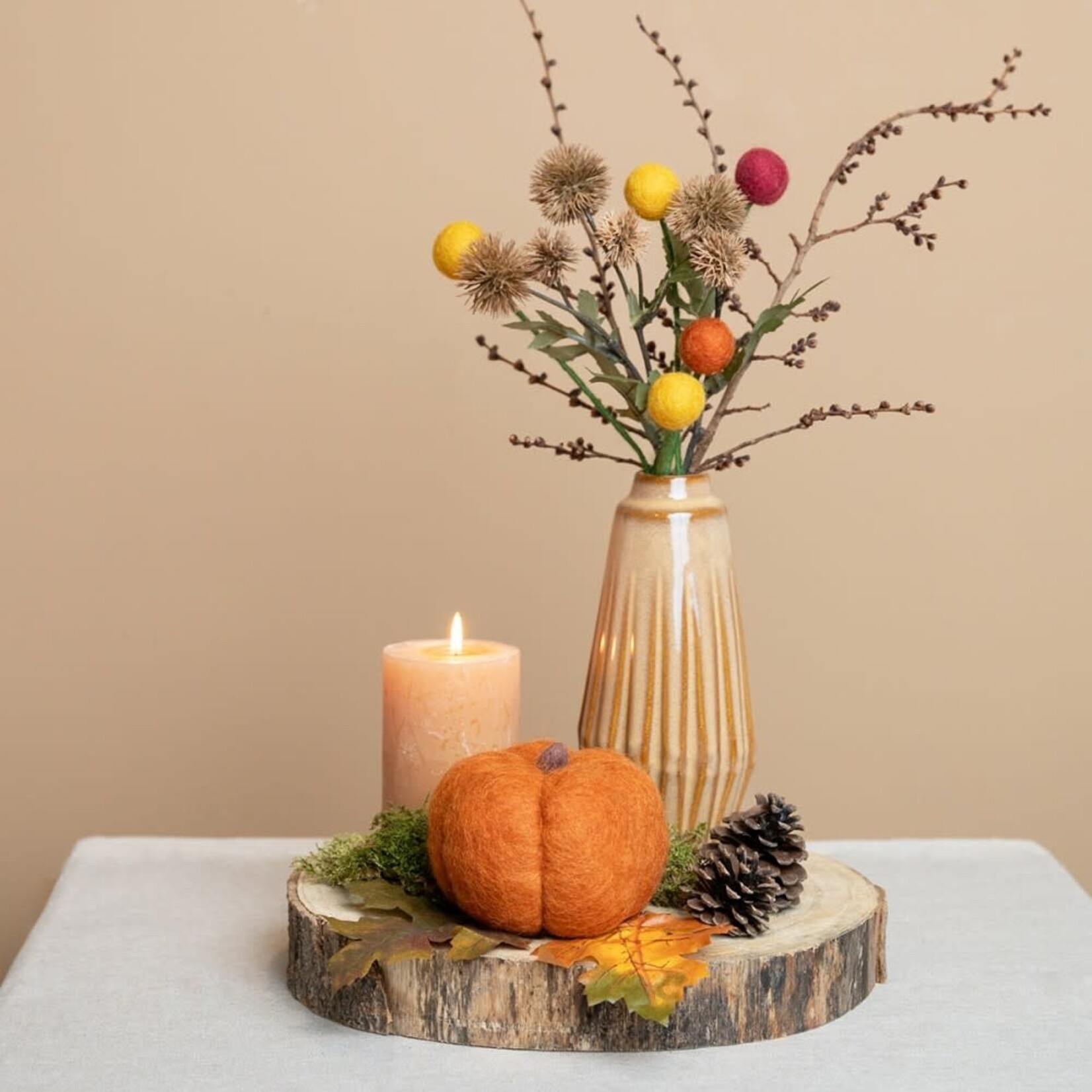 Fairmade Fairtrade voor Sjaal met Verhaal Sjaal met Verhaal Pompoen Large 11 x 8 cm Cognac Oranje