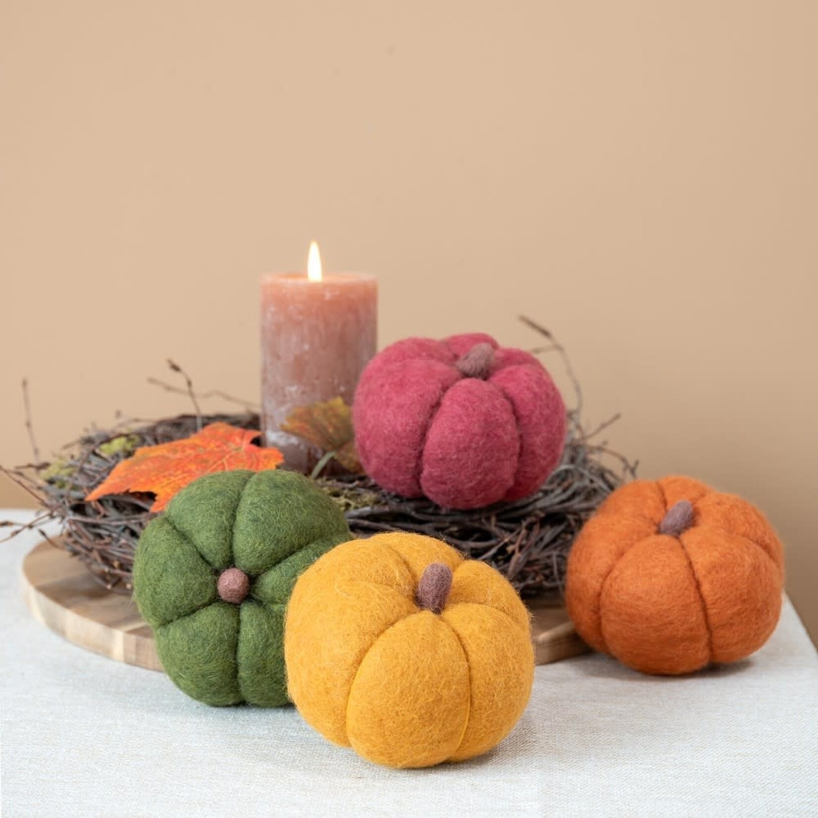 Fairmade Fairtrade voor Sjaal met Verhaal Sjaal met Verhaal Pompoen Large 11 x 8 cm Donker groen