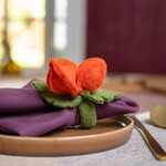 Fairmade Fairtrade voor Sjaal met Verhaal Sjaal met Verhaal Servet ring Physalis Lampion per stuk vilten servetring