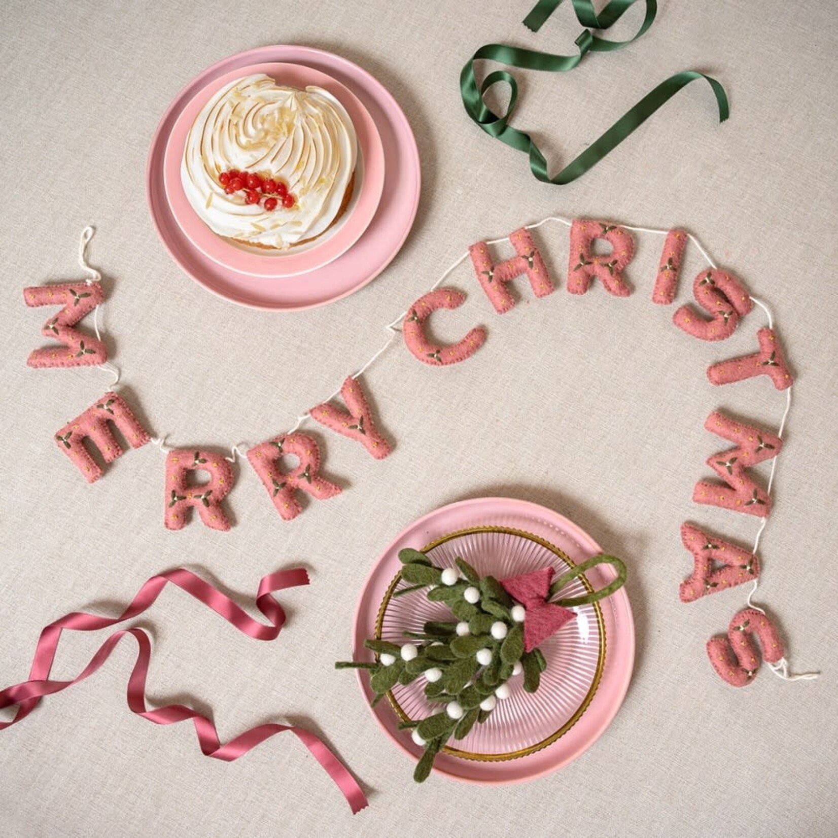 Fairmade Fairtrade Sjaal met Verhaal 150 cm Slinger Merry Christmas in Mistletoe Dreams kleuren
