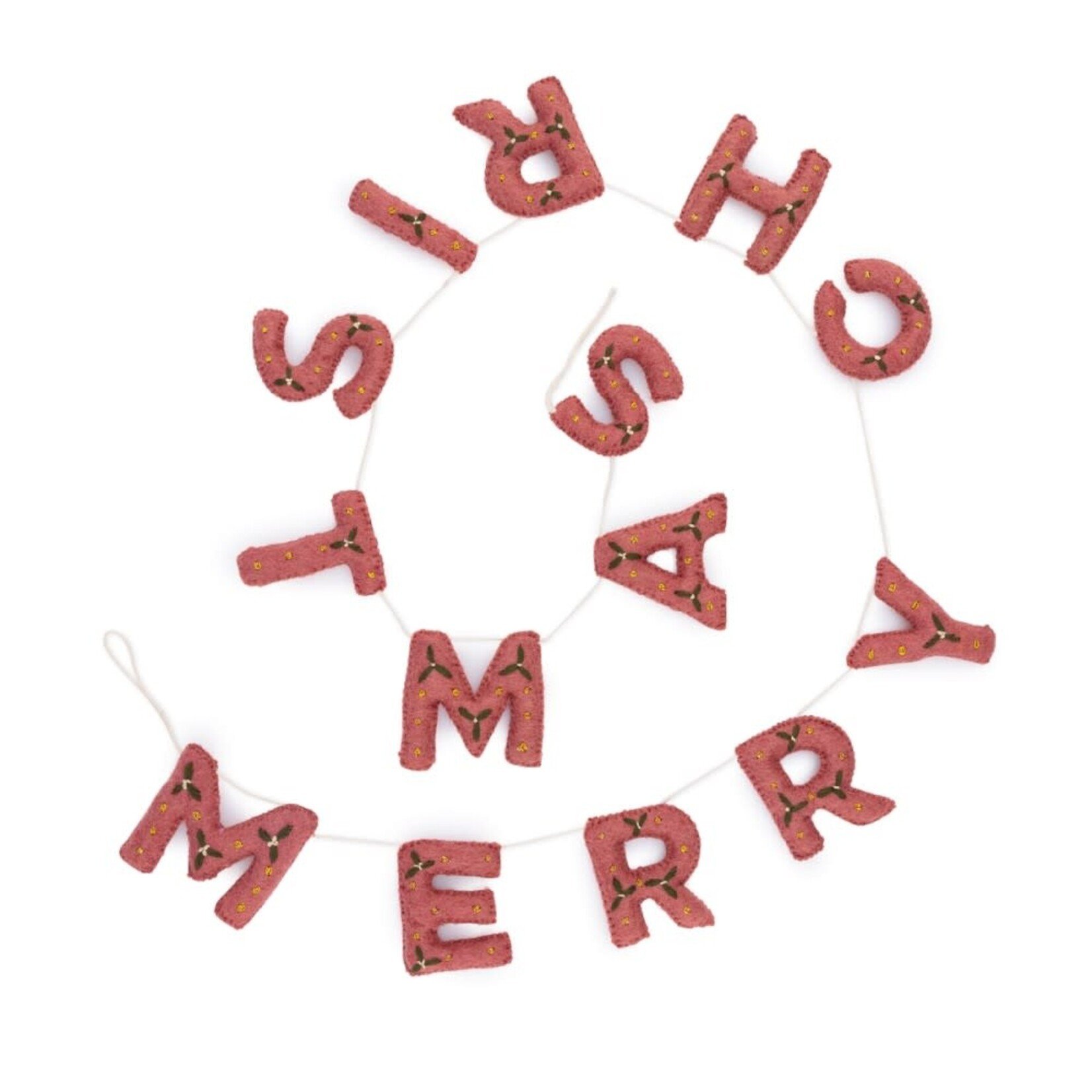 Fairmade Fairtrade Sjaal met Verhaal 150 cm Slinger Merry Christmas in Mistletoe Dreams kleuren