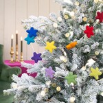 Fairmade Fairtrade voor Sjaal met Verhaal Sjaal met Verhaal 120 cm Viltslinger Ster Multicolor