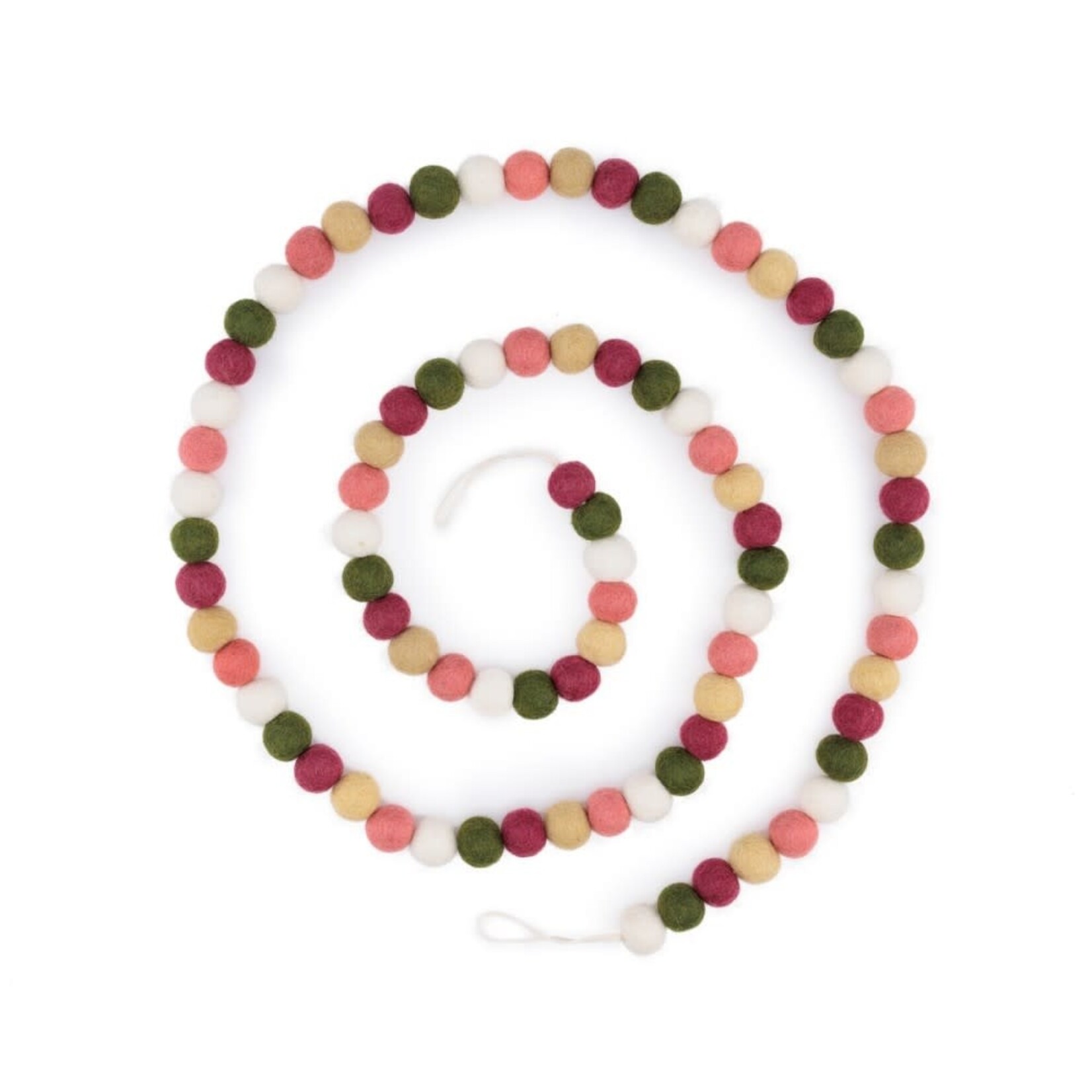 Fairmade Fairtrade Sjaal met Verhaal 200 cm Viltslinger Viltballetjes Mistletoe Dreams