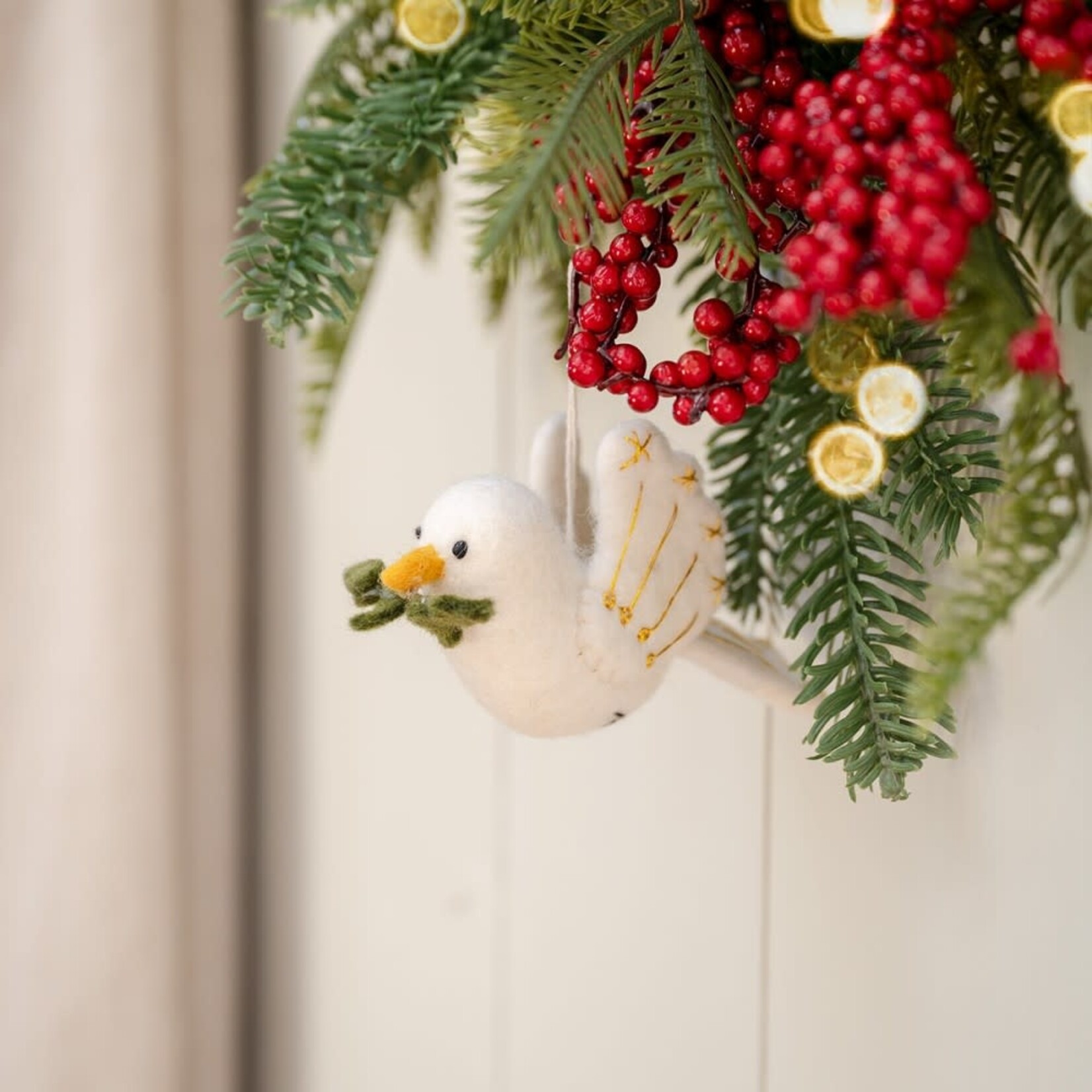 Fairmade Fairtrade voor Sjaal met Verhaal Sjaal met Verhaal 12 cm Vredesduif goud met olijftakje